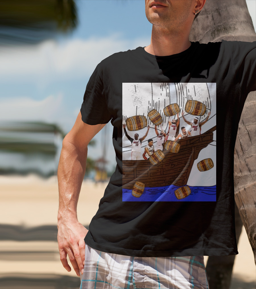 Miami Heat Cafecito Party Ship Adventure Before Flight To Denver T-Shirt