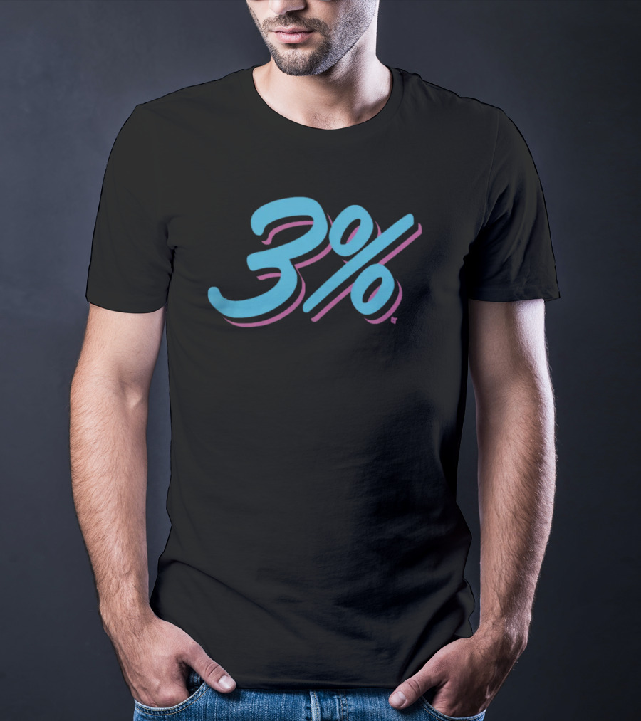 Breakingt Miami 3% Chance Blue And Pink T-Shirt