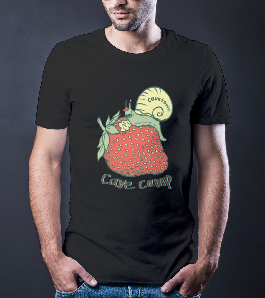 Cavetown Hungry Snail Strawberry Cave Camp T-Shirt