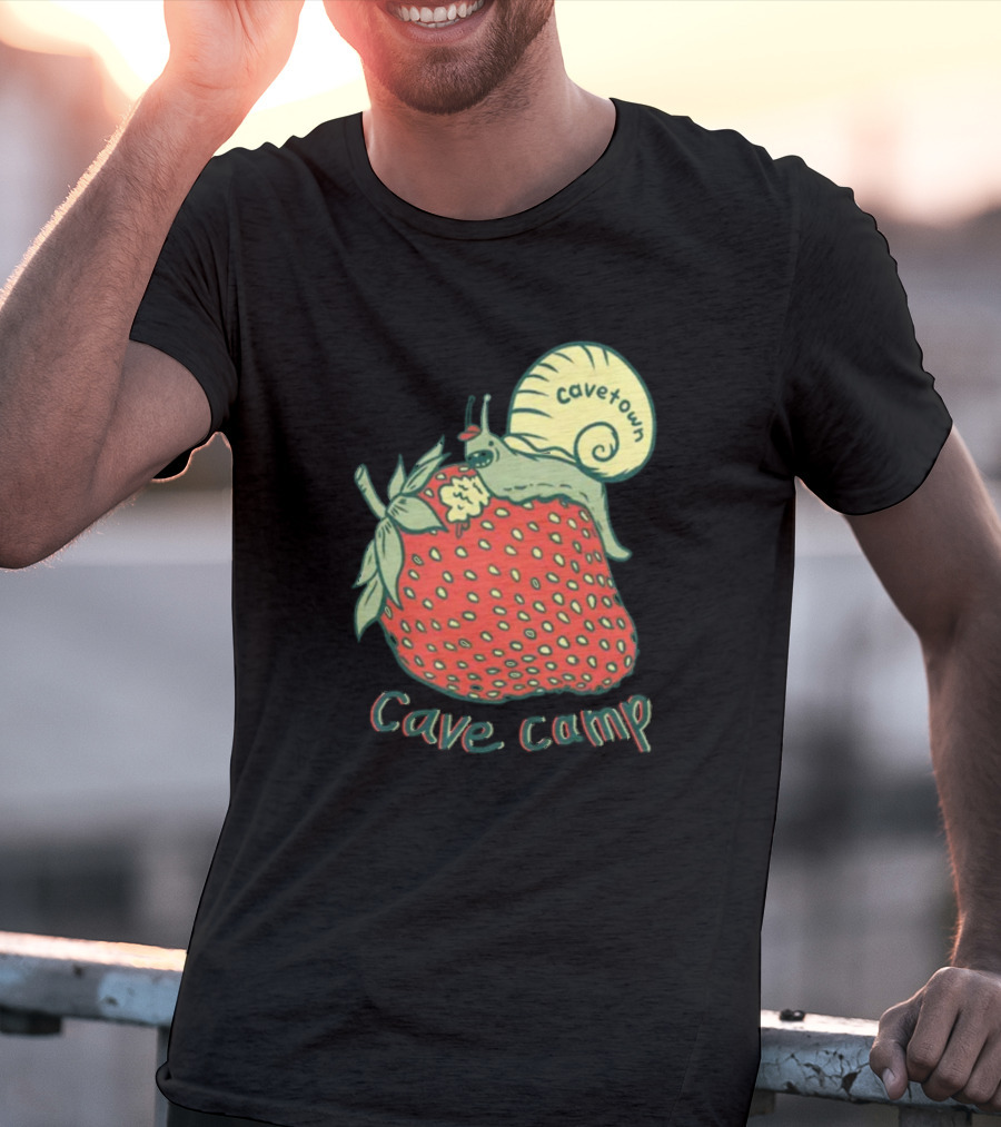 Cavetown Hungry Snail Strawberry Cave Camp T-Shirt