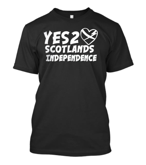 Yes 2 Scotlands Independence Heart T-Shirt