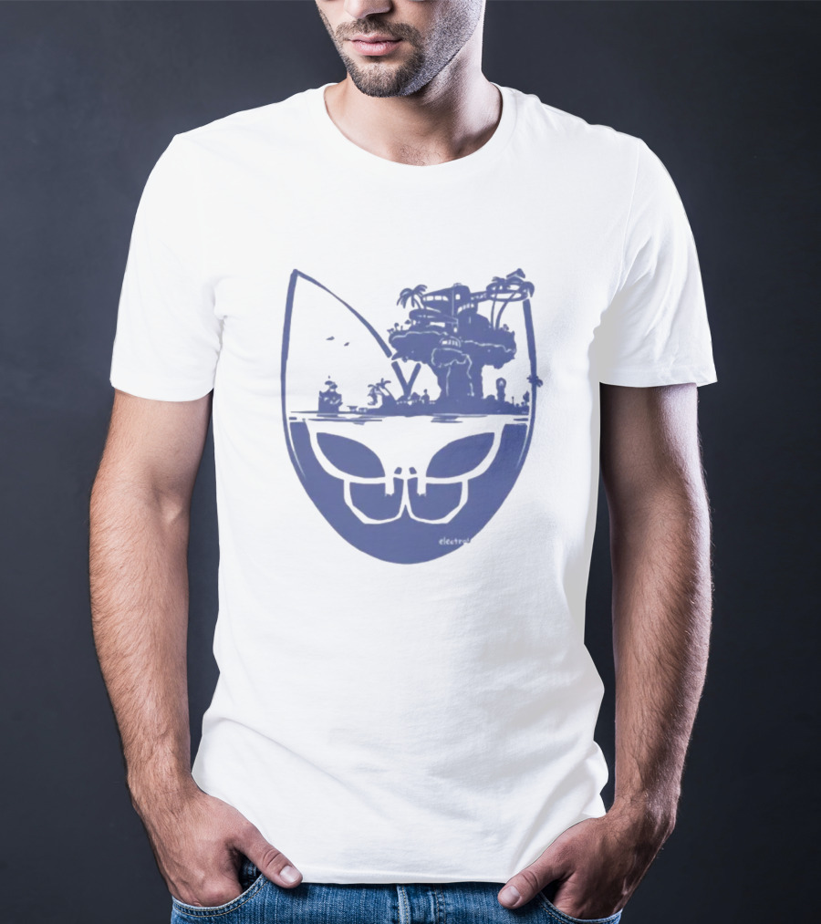 Gorillaz Plastic Beach Skull Island Electrolux T-Shirt