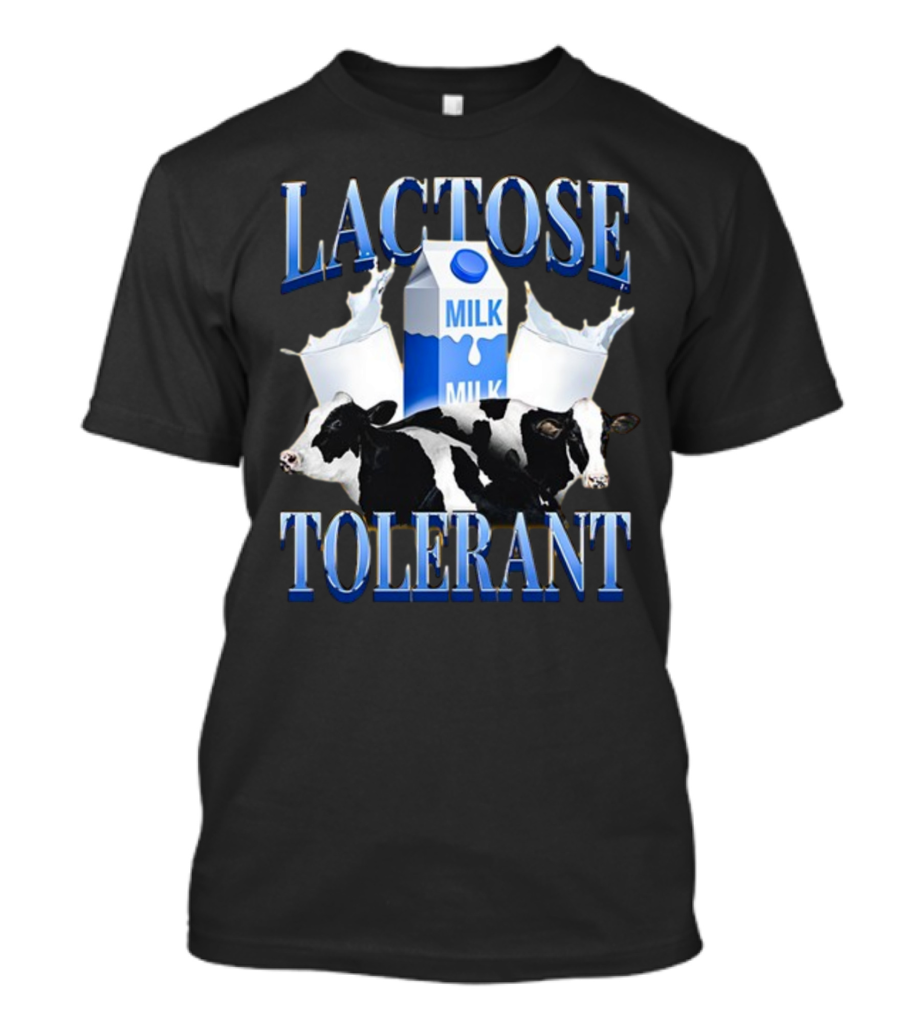 Lactose Tolerant Milk Cows Splashing Carton T-Shirt