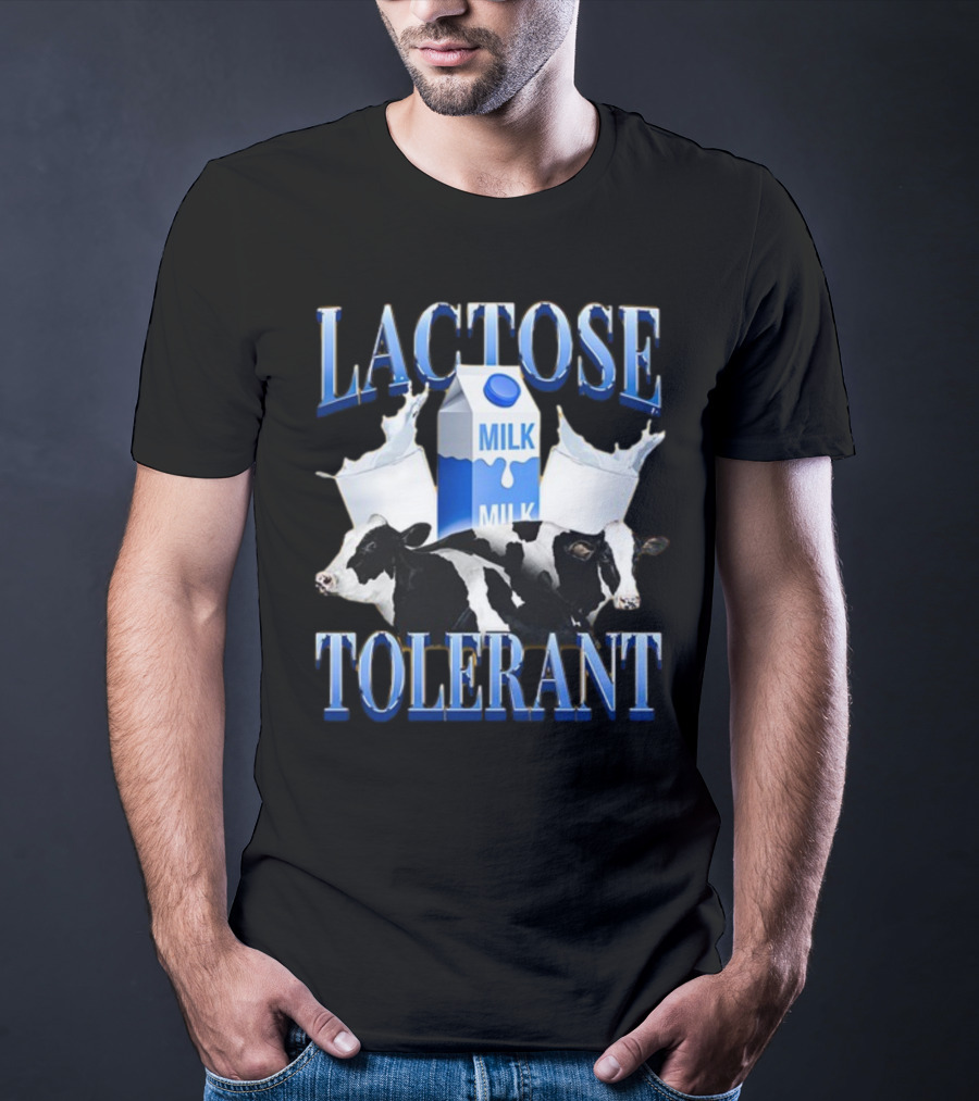 Lactose Tolerant Milk Cows Splashing Carton T-Shirt