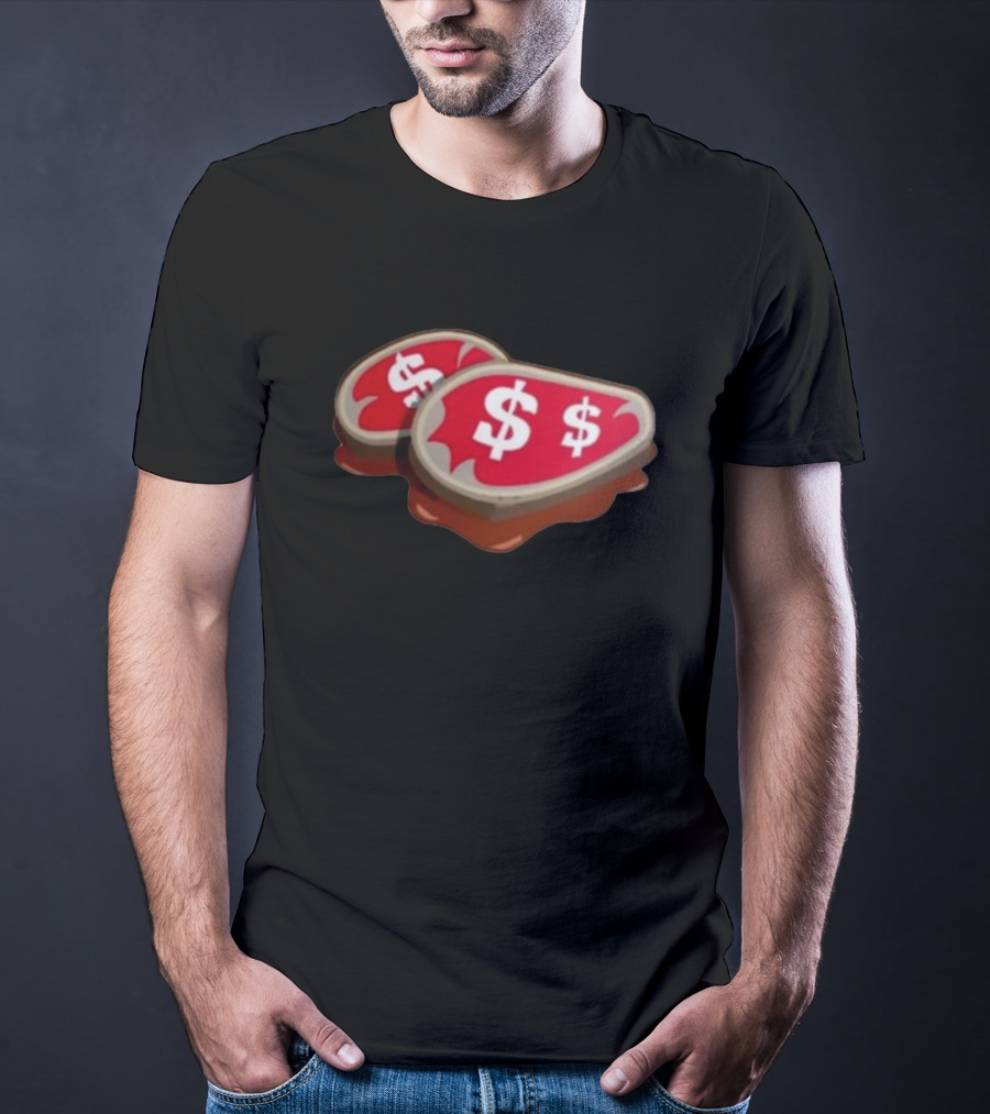 3Token #Loppy Dollar Sign Meat Abstract T-Shirt