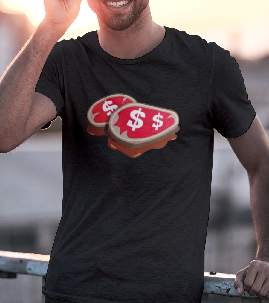3Token #Loppy Dollar Sign Meat Abstract T-Shirt