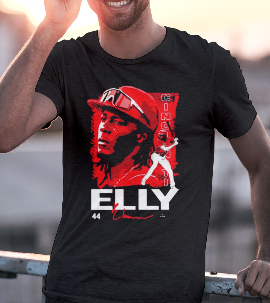 ELLY De La Cruz Cincinnati 44 Playmaker Baseball T-Shirt