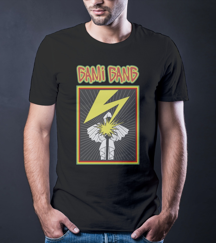 Gami Gang Origami Lightning Explosion Retro T-Shirt