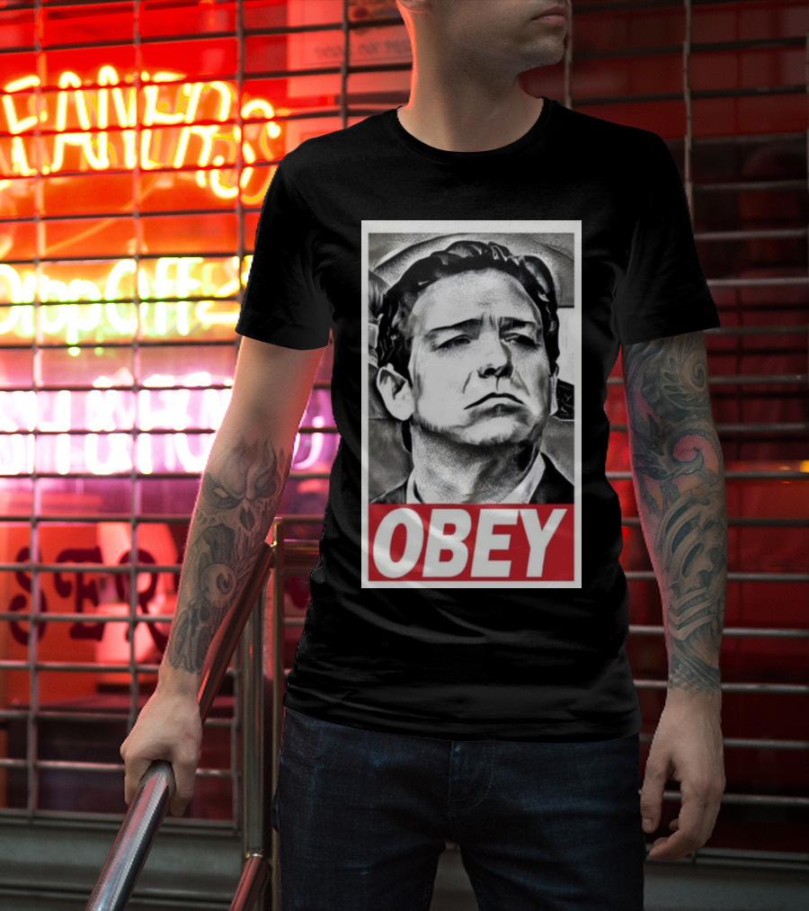 Never Desantis Obey Portrait T-Shirt