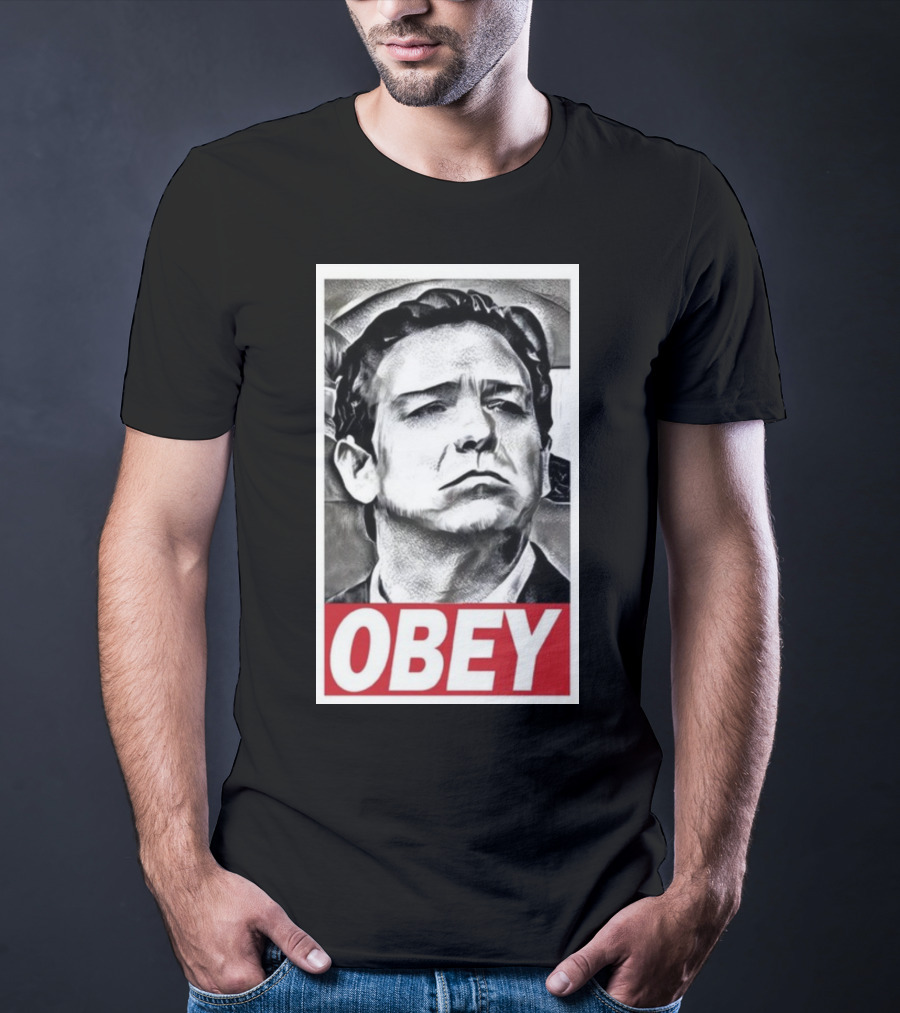 Never Desantis Obey Portrait T-Shirt
