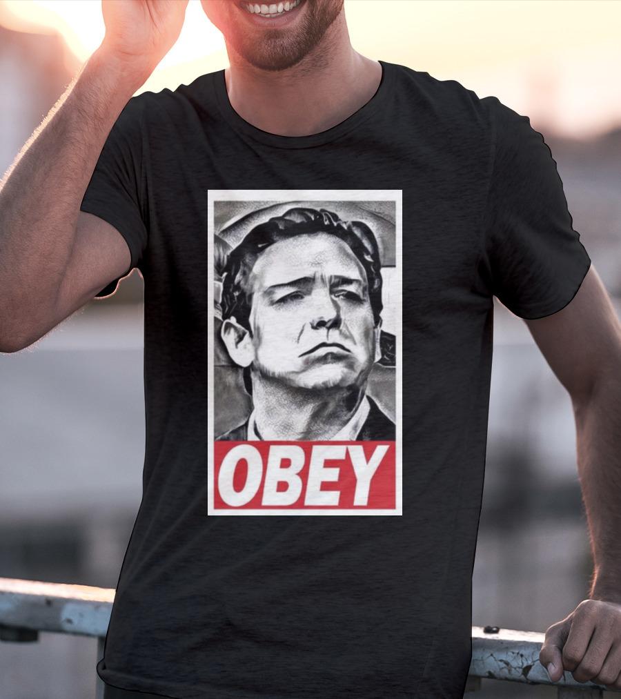 Never Desantis Obey Portrait T-Shirt