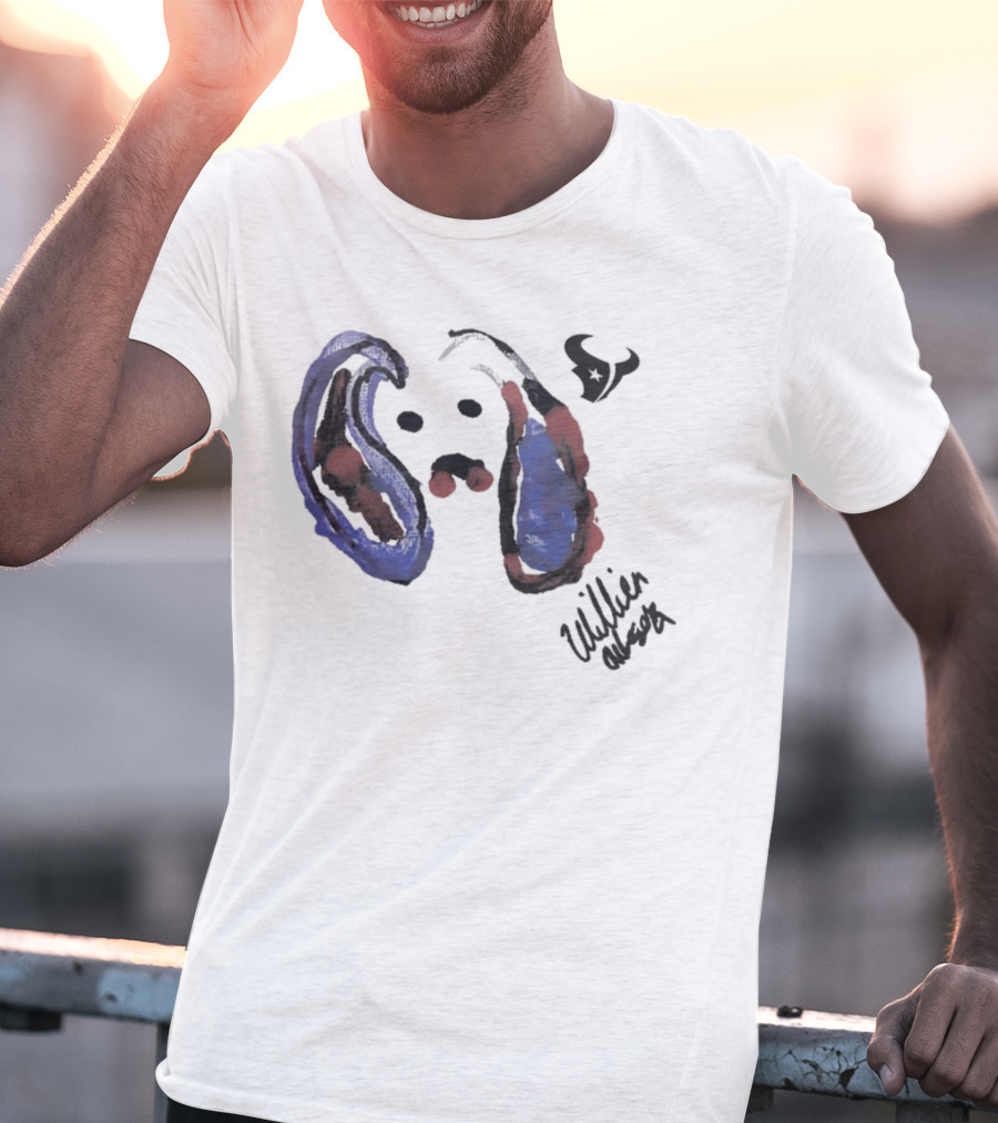 Texans Will Anderson Jr Artwork Featuring Rookie Signature T-Shirt