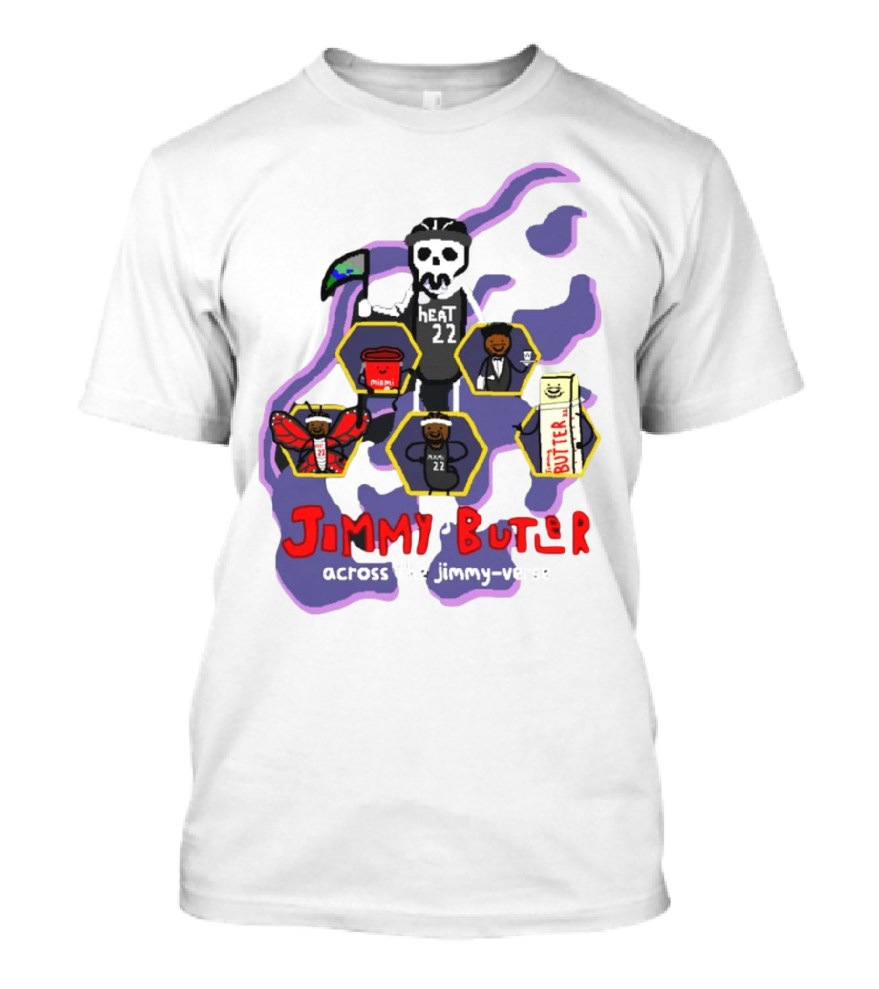 Jimmy Butler Heat 22 Across The Jimmy-Verse T-Shirt