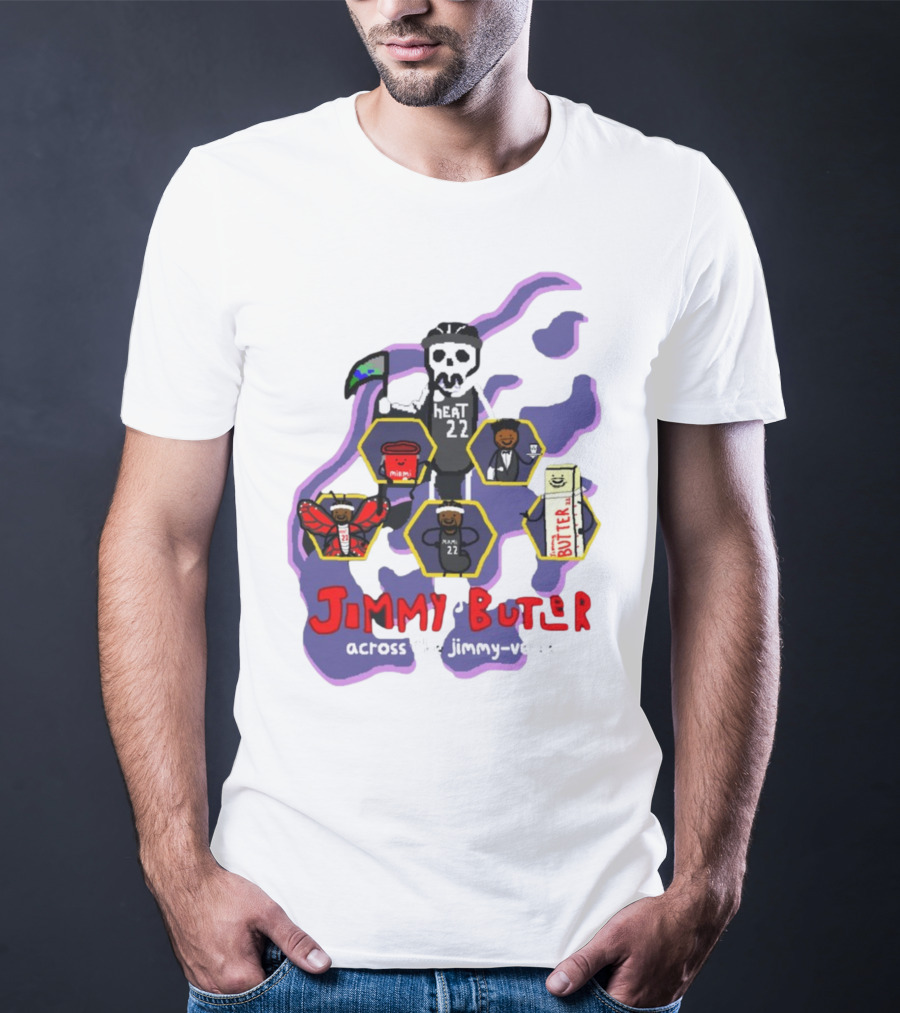 Jimmy Butler Heat 22 Across The Jimmy-Verse T-Shirt
