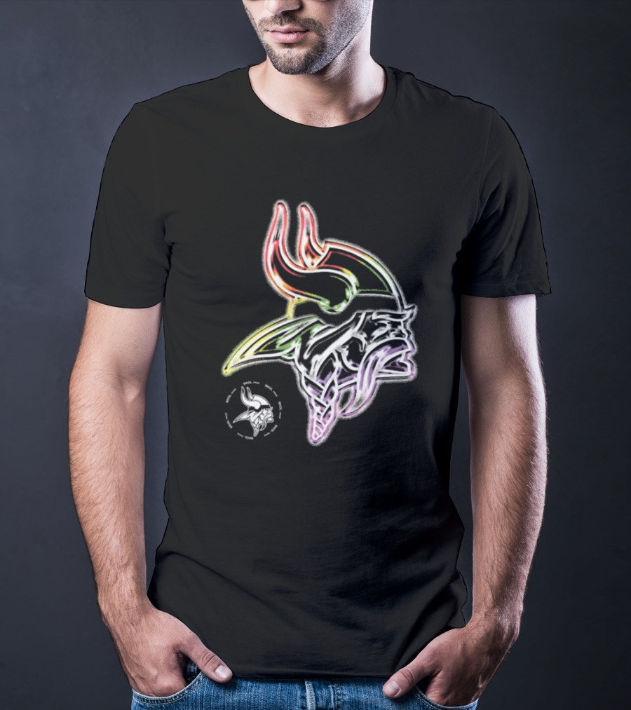Kwesi Minnesota Vikings Skol Pride New Rainbow Viking T-Shirt