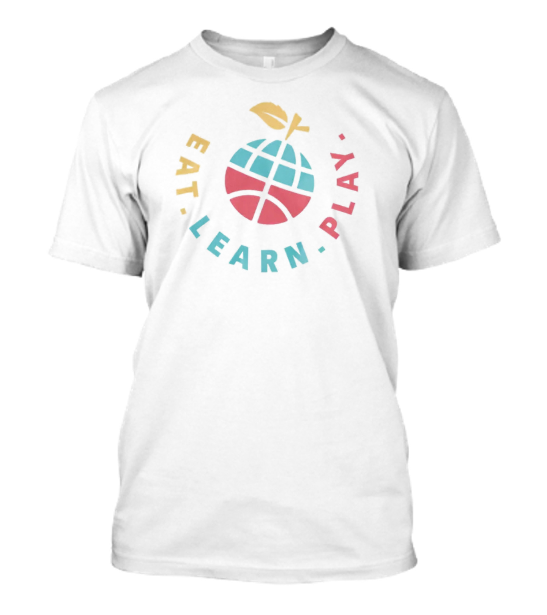 Eat Learn Play Fruit And Globe Basketball T-Shirt