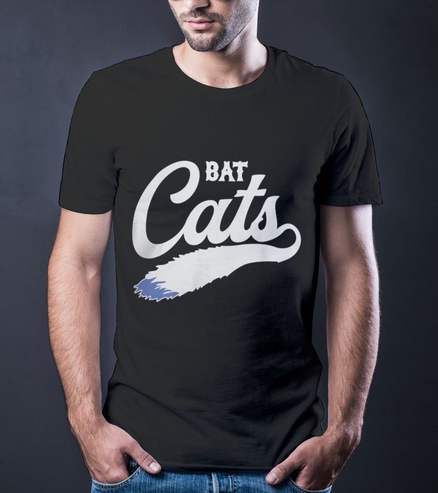 Bat Cats Logo With Feather Tail T-Shirt