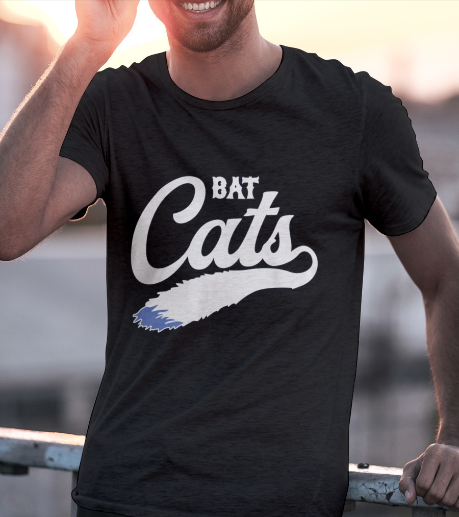 Bat Cats Logo With Feather Tail T-Shirt