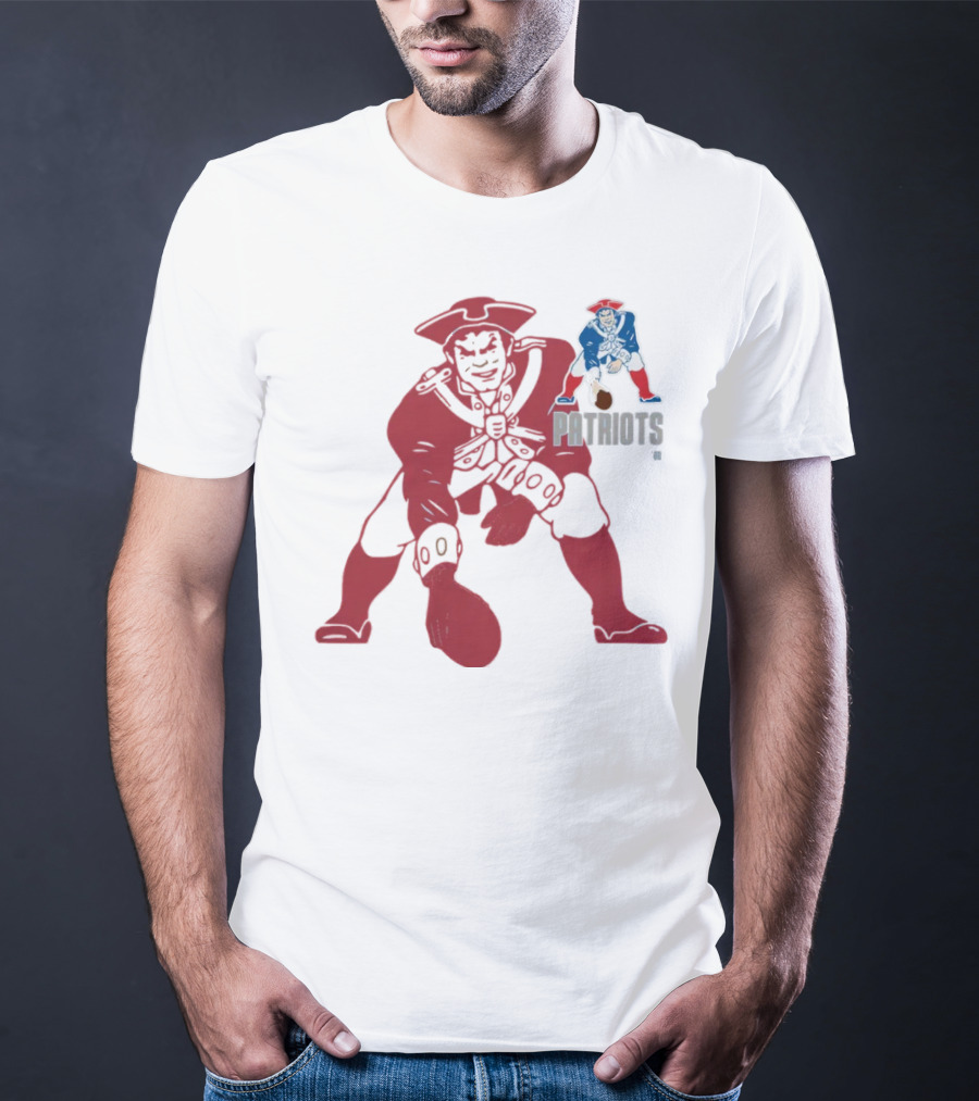 New England Patriots Retro Pat Patriot Football T-Shirt