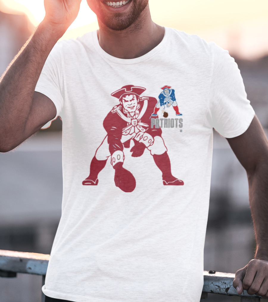 New England Patriots Retro Pat Patriot Football T-Shirt