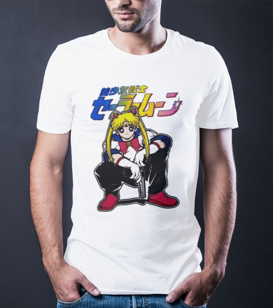 Bishoujo Senshi Sailor Moon With Gun T-Shirt