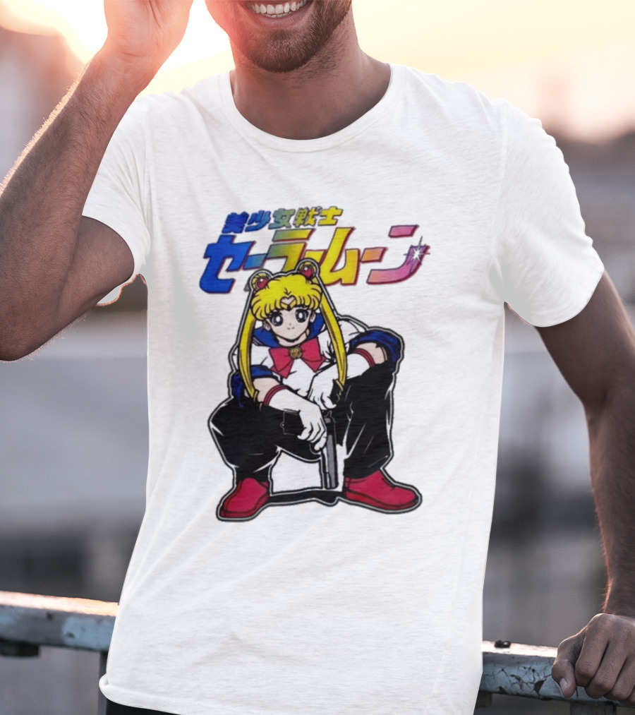 Bishoujo Senshi Sailor Moon With Gun T-Shirt