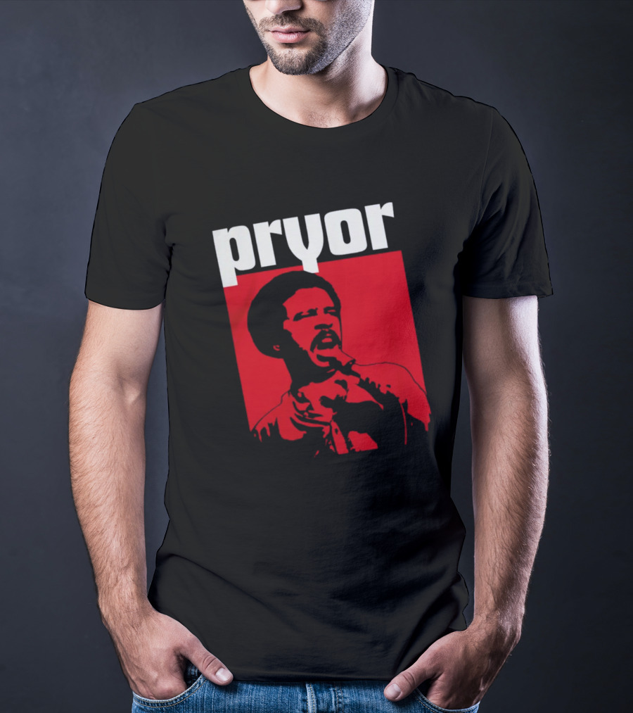 Pryor Richard Pryor Red Stencil Shop T-Shirt