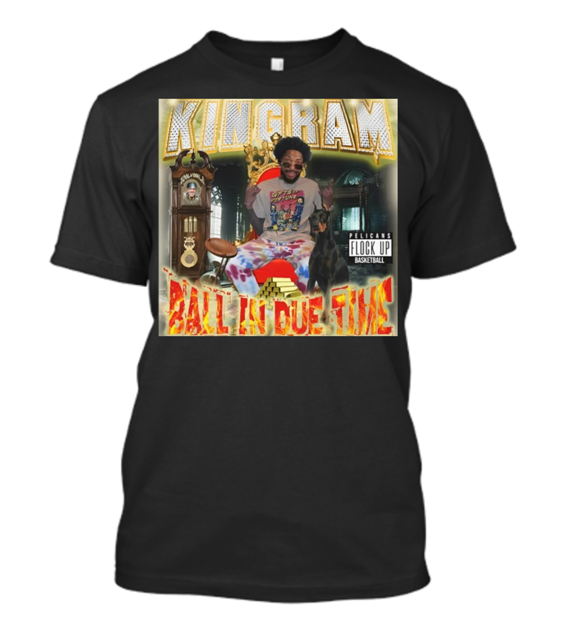 KINGRAM Ball In Due Time Pelicans Flock Up Basketball T-Shirt