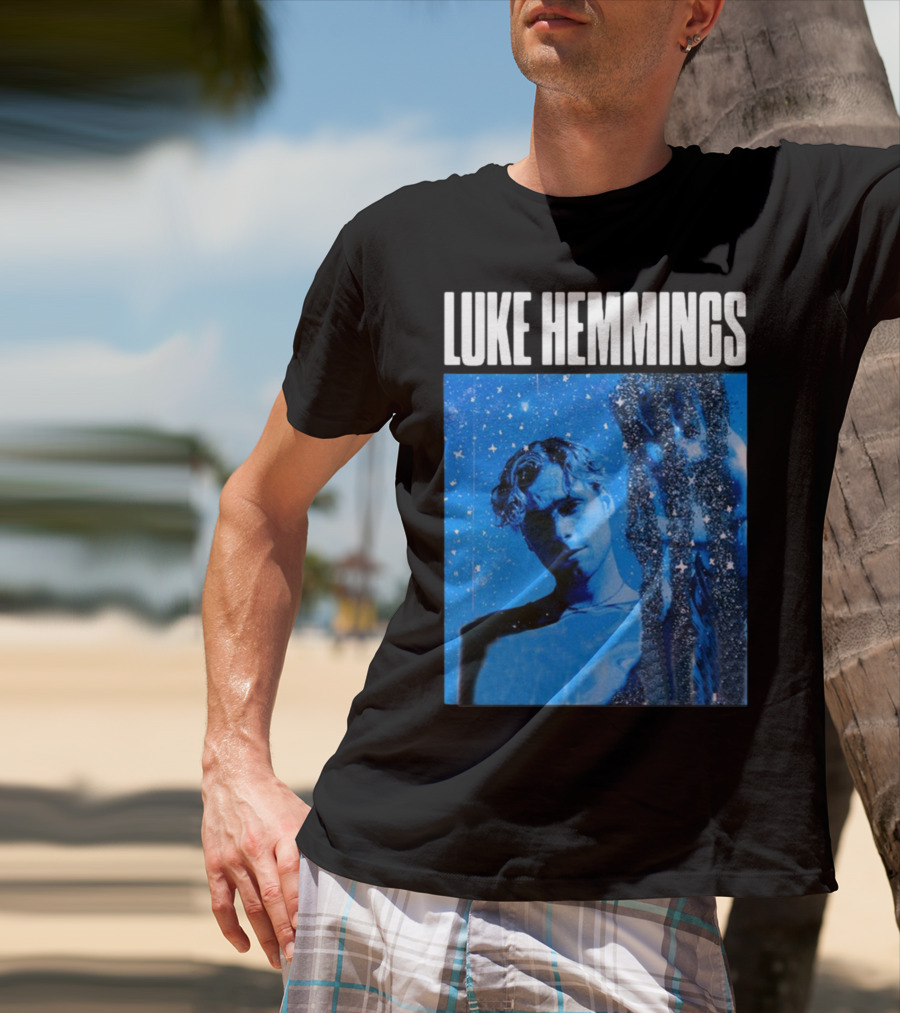 Luke Hemmings Live At The Fonda June 08 Blue Starry Night Aesthetic T-Shirt