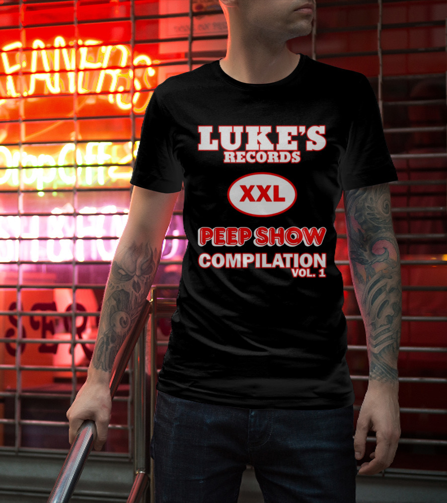 LUKE'S RECORDS XXL PEEP SHOW COMPILATION VOL 1 T-Shirt
