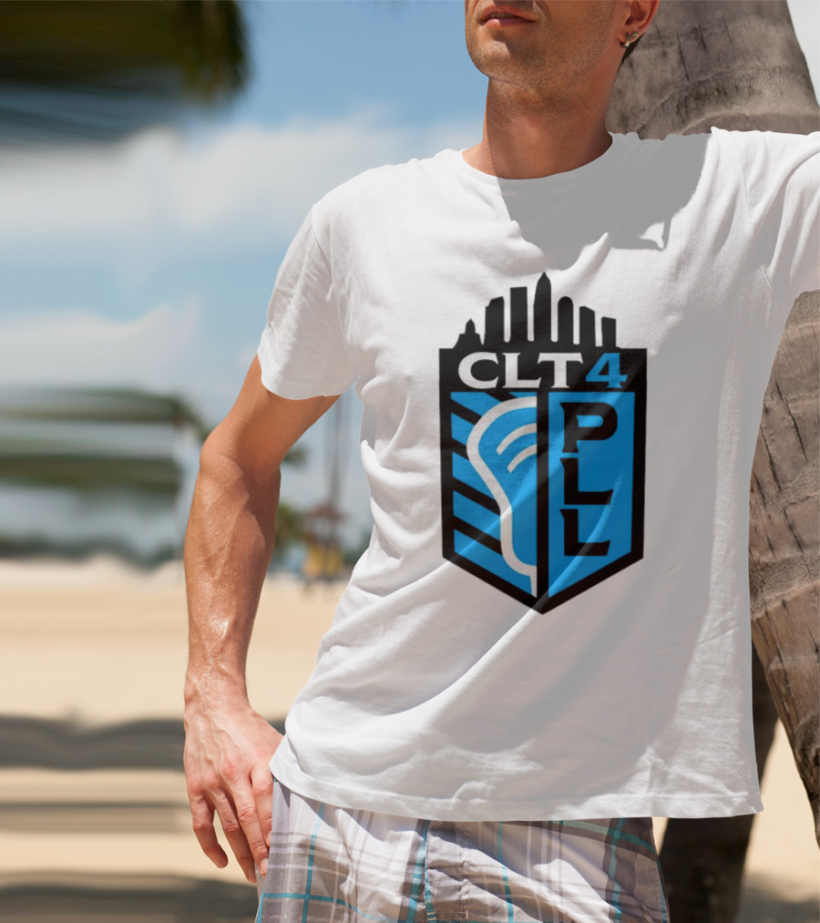 Premier Lacrosse League CLT 4 Logo PLL T-Shirt
