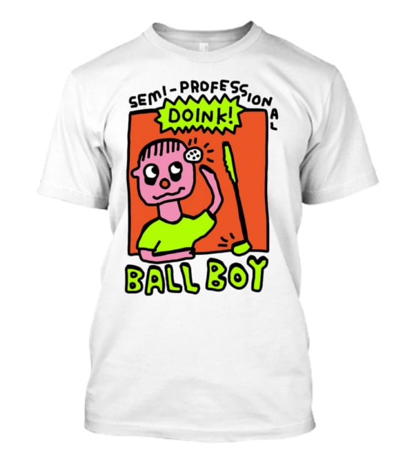 Semi-Professional Doink Ball Boy Comic Character With Club And Speech Bubble T-Shirt