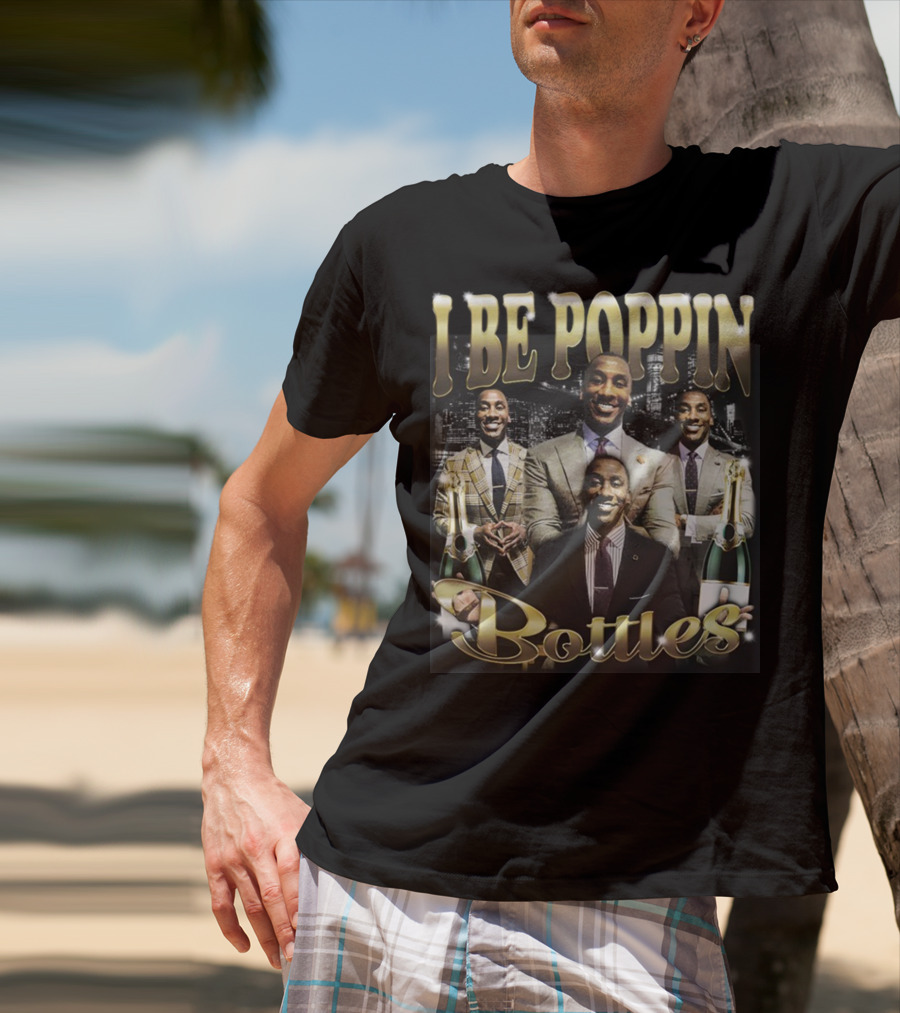 I Be Poppin Bottles Memeabletees Multiple Suited Figures With Champagne T-Shirt