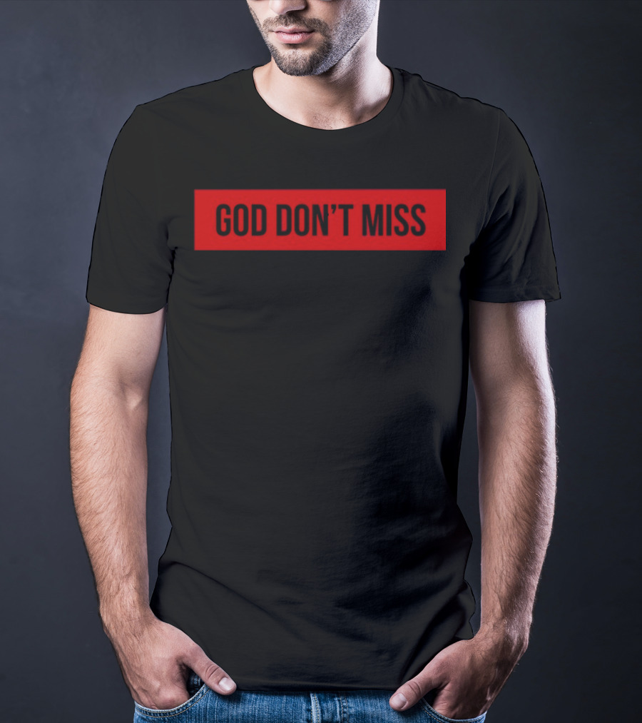 AtlantaDream God Don't Miss Red Block Text T-Shirt