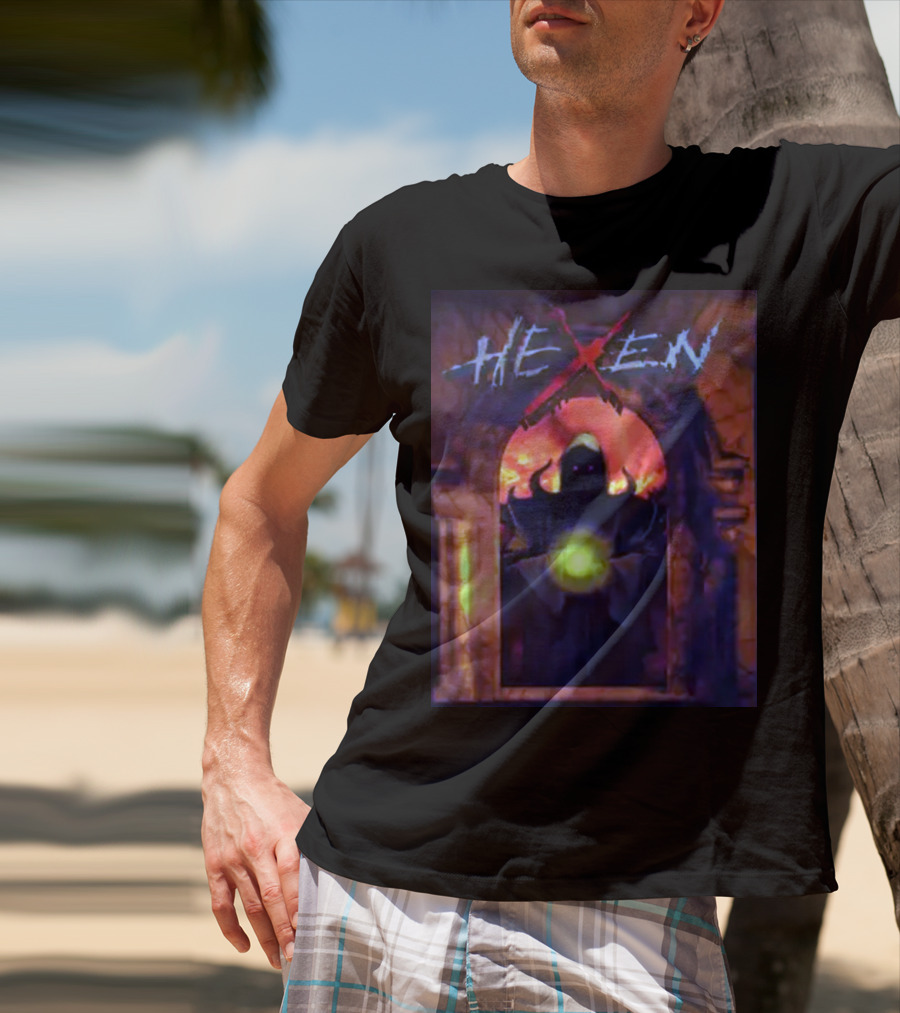 Hexen Mysterious Hooded Figure With Glowing Orb T-Shirt