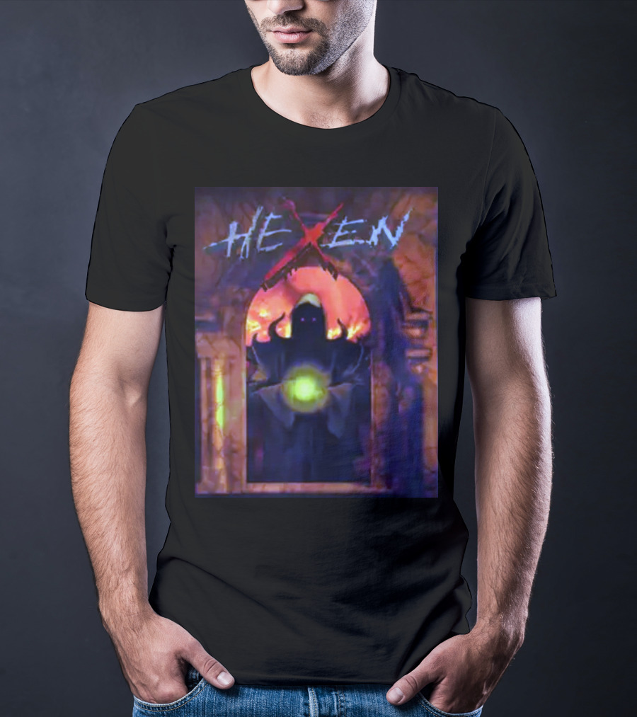 Hexen Mysterious Hooded Figure With Glowing Orb T-Shirt