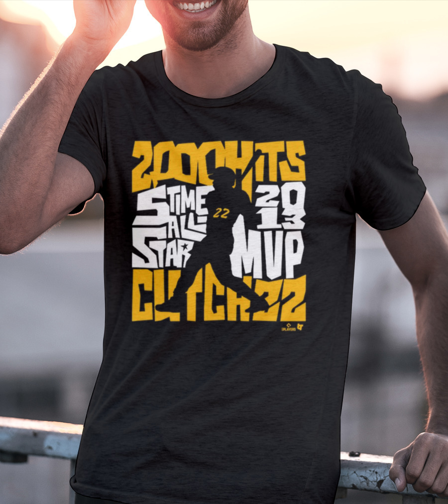 Andrew McCutchen 200 Hits 5 Time All-Star 2013 MVP Pittsburgh Icon 22 T-Shirt