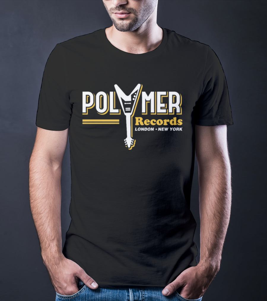 Polymer Records London New York Guitar T-Shirt
