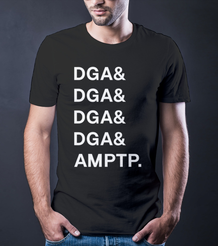 DGA DGA DGA DGA AMPTP Text T-Shirt