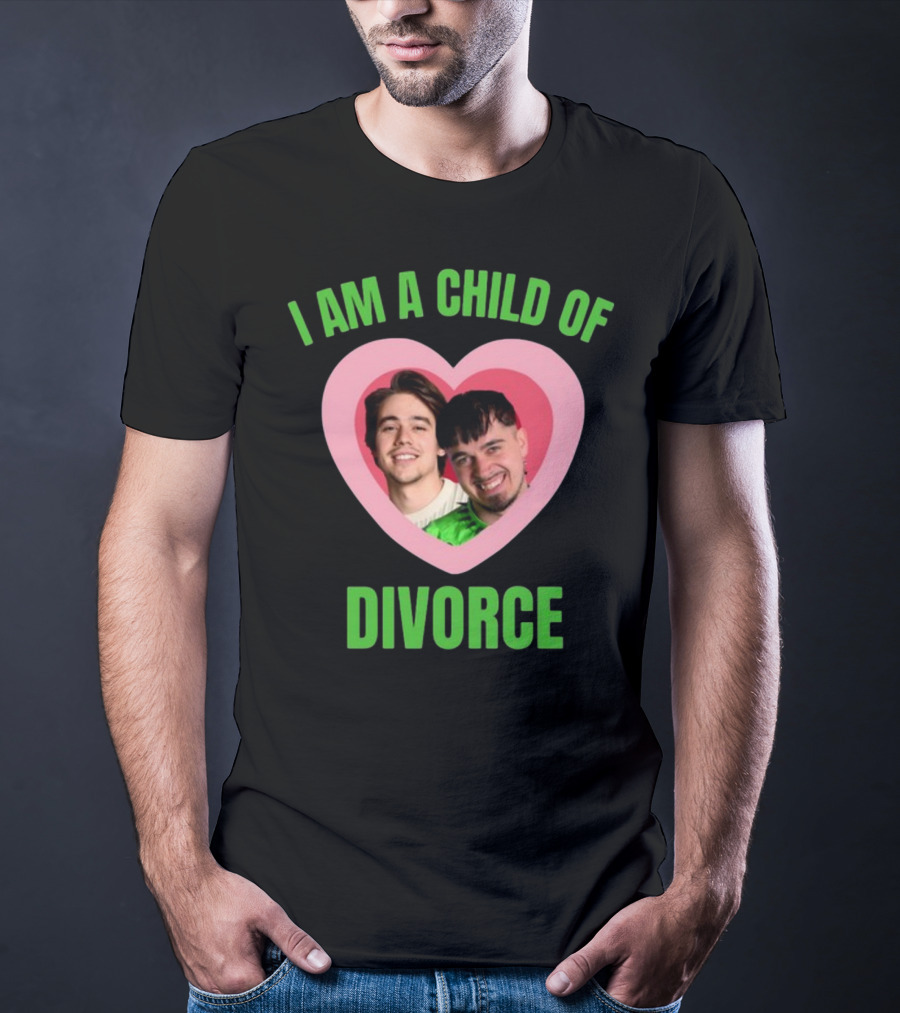I Am A Child Of Divorce Kaarija And Bojan Heart T-Shirt