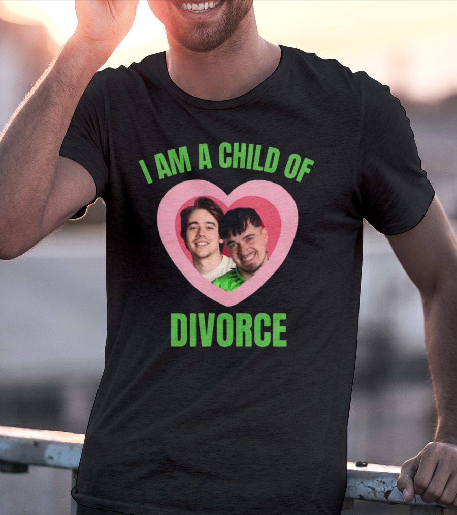 I Am A Child Of Divorce Kaarija And Bojan Heart T-Shirt