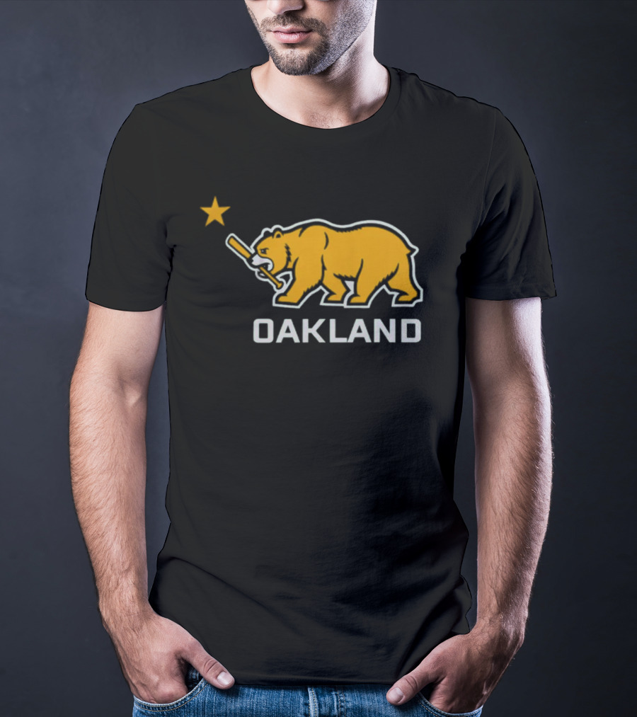 Oakland Bear Star Baseball Emblem T-Shirt