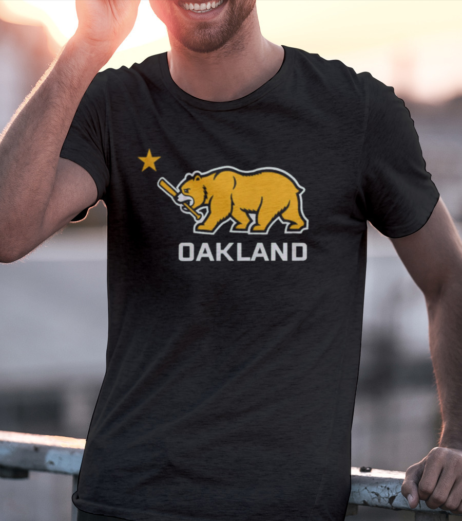 Oakland Bear Star Baseball Emblem T-Shirt