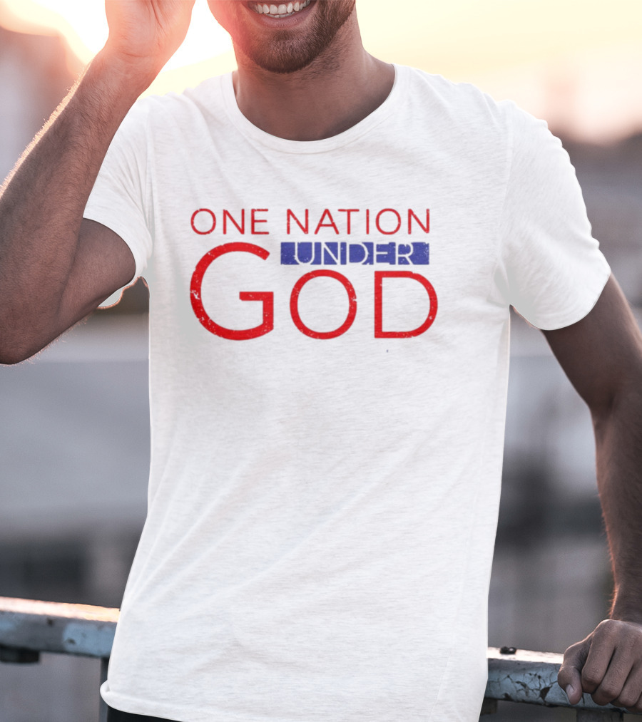 JP Sears One Nation Under God Bold Patriotic Text T-Shirt