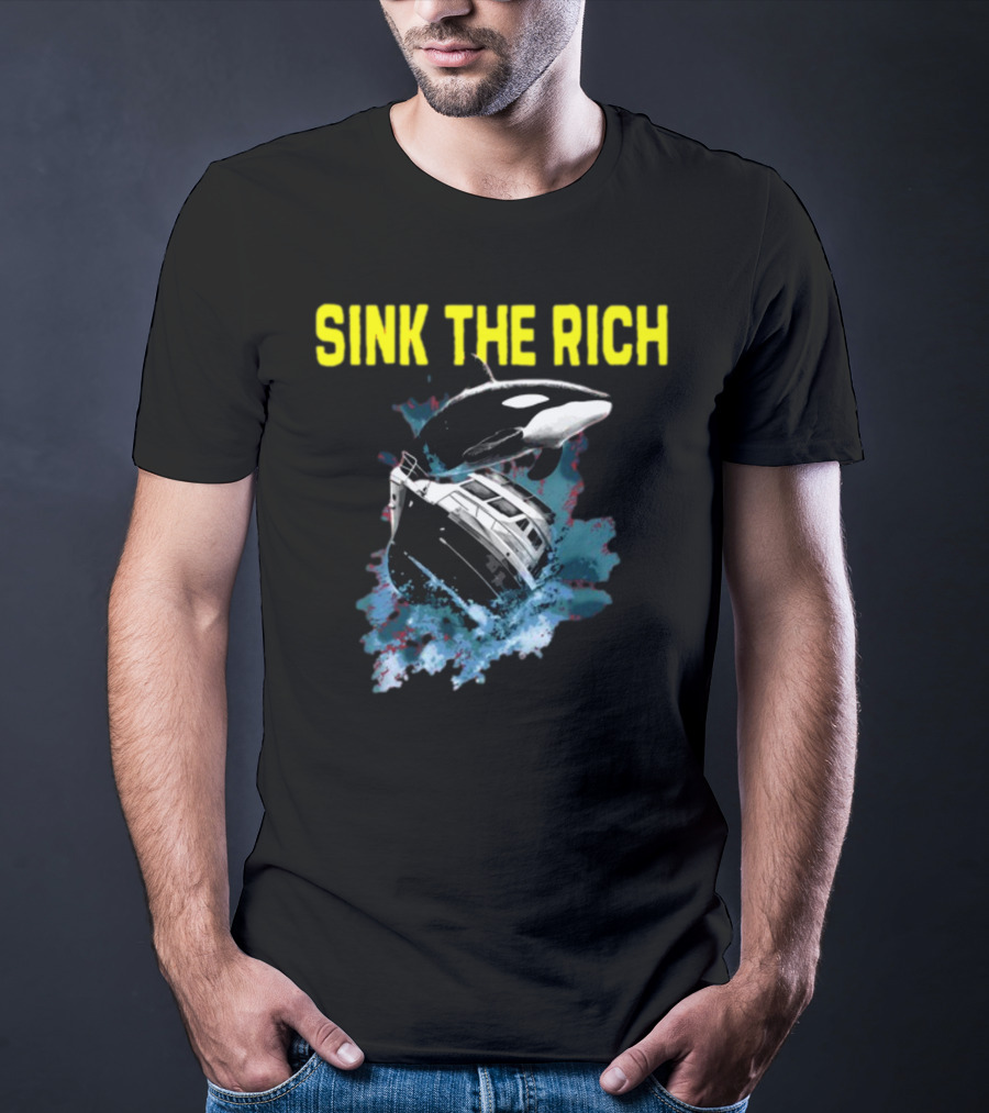 Sink The Rich Killer Whale Yacht Destruction T-Shirt