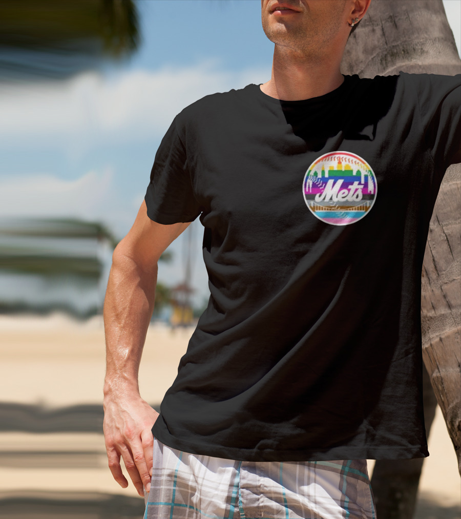 Tia Alex New York Mets Rainbow Pride T-Shirt