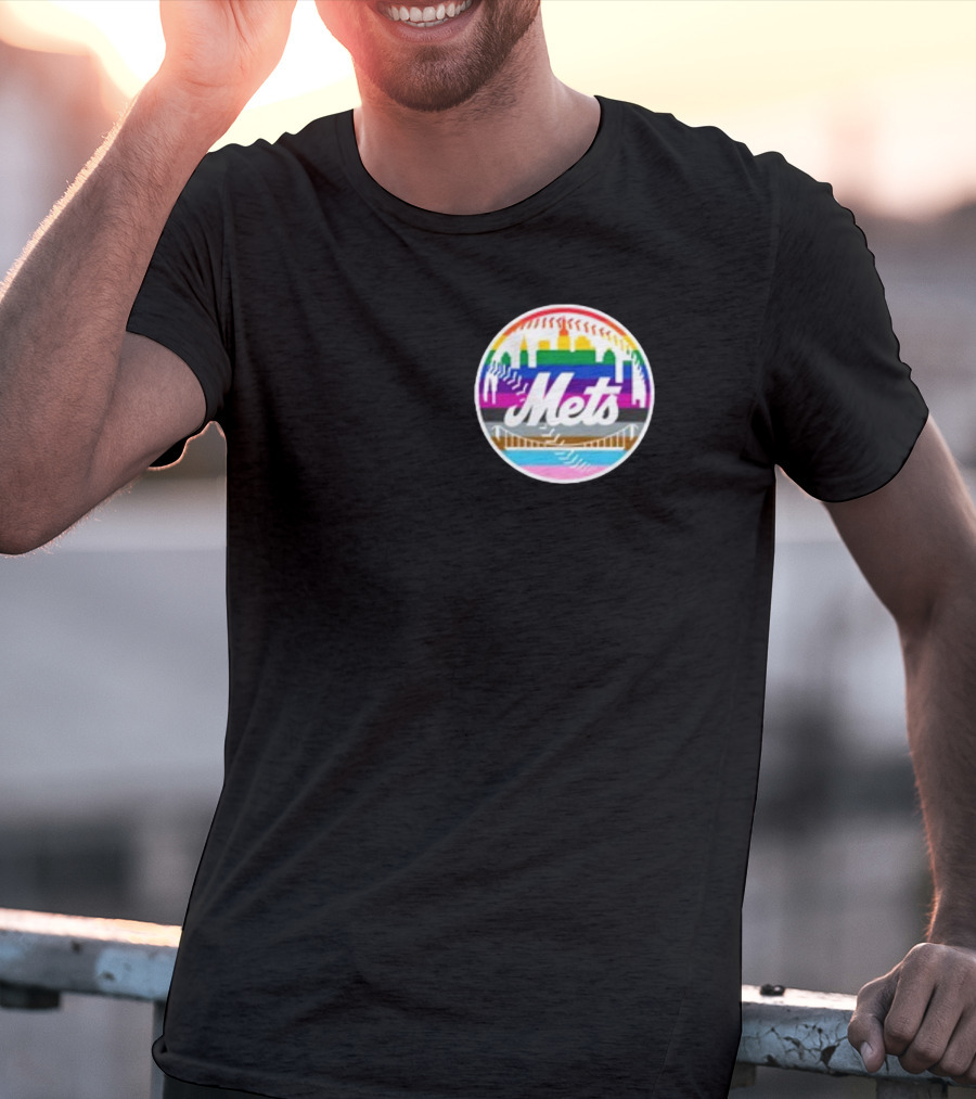 Tia Alex New York Mets Rainbow Pride T-Shirt