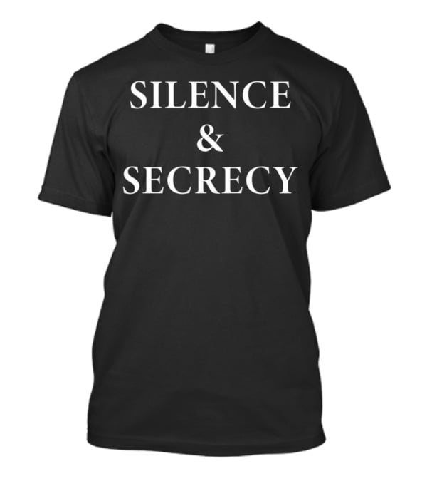 Raf Simons Silence And Secrecy Bold Minimalist Black And White Typography T-Shirt