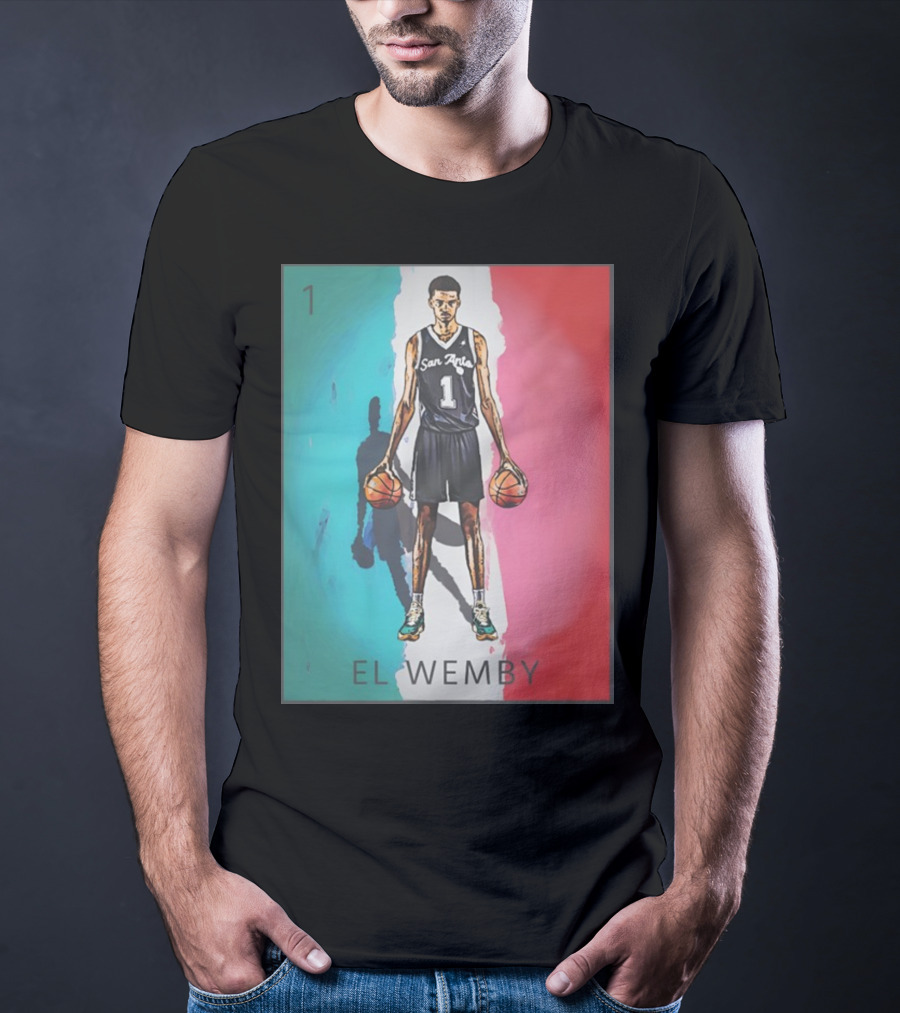 El Wemby San Antonio Number 1 Basketball Player T-Shirt