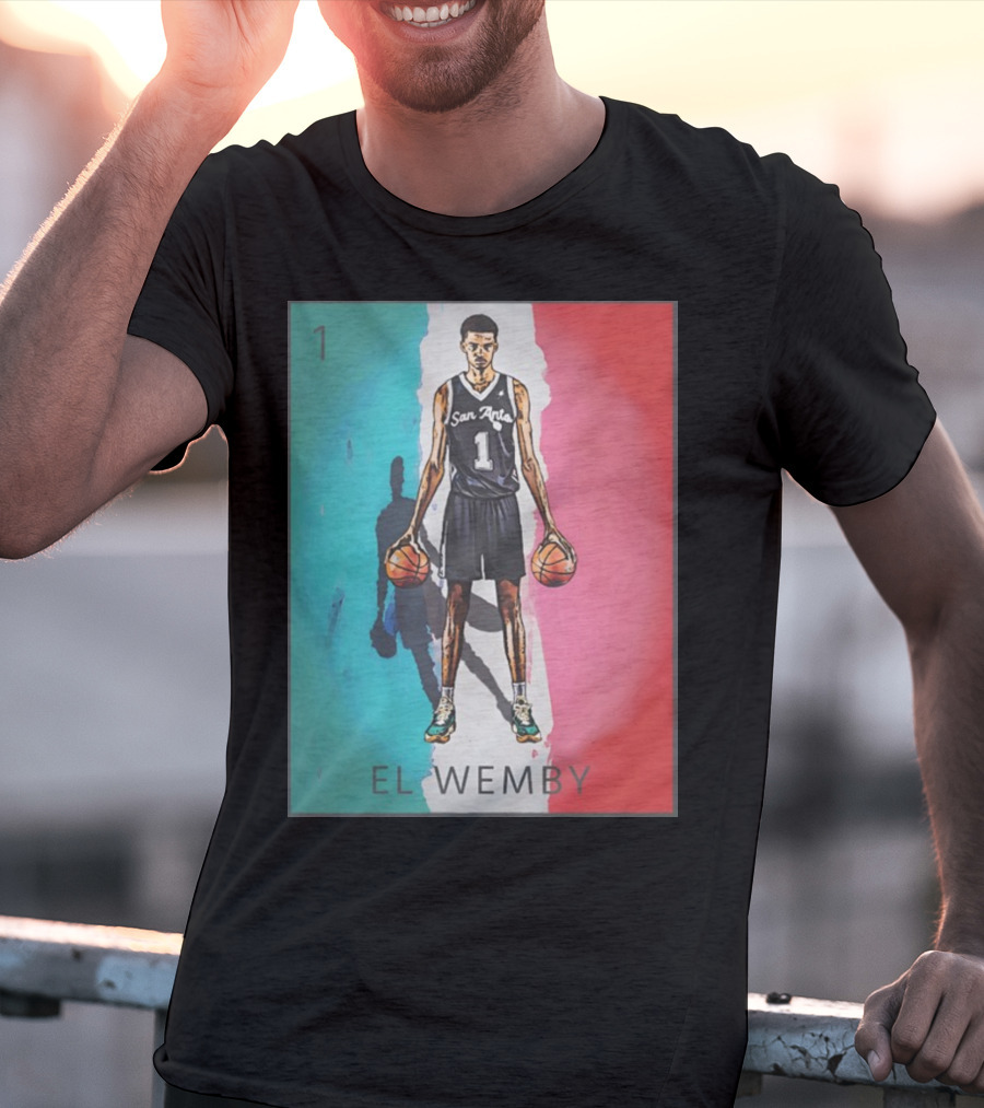 El Wemby San Antonio Number 1 Basketball Player T-Shirt
